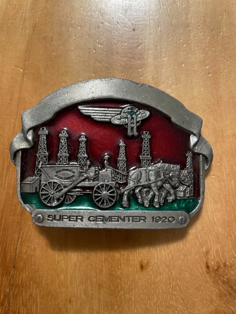 Halliburton Services Super Cementer 1920 Collector Belt Buckle 1985 Oilfield